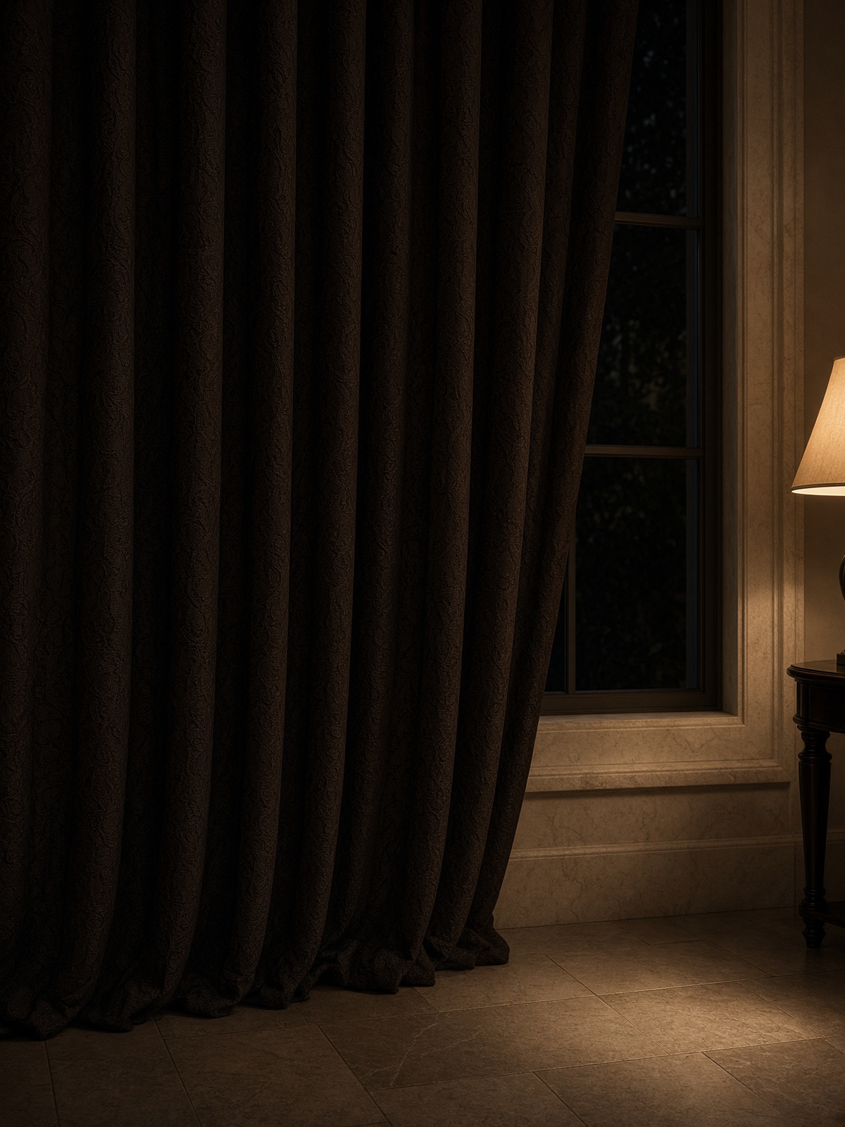 Midnight jacquard curtains and blinds at Kukreja Furnishings, Pimpri
