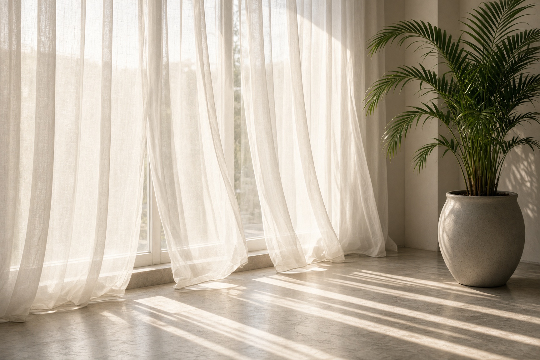 Indus sheer curtains and blinds at Kukreja Furnishings, Pimpri